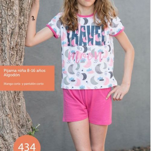 KN 434 PIJAMA NIÑA VERANO 8 A 16  KINANIT