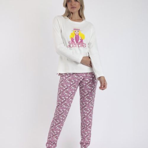 62955 PIJAMA MUJER 100% ALGODON BARBIE ADMAS