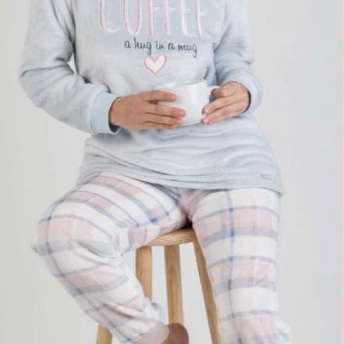 M 23282 PIJAMA SEÑORA CORALINA COFFE OLYMPUS