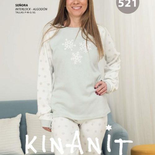 KN 520 PIJAMA  SEÑORA ALGODON INTERLOCK KINANIT