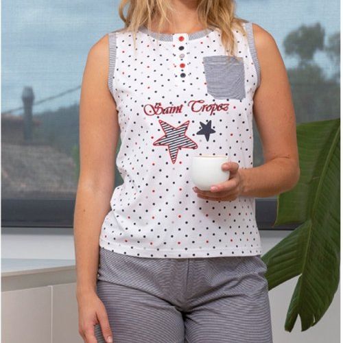 246011 PIJAMA MUJER TIRANTE ANCHO VERANO MUSLHER