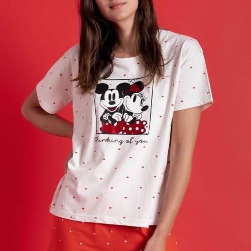 60519 PIJAMA SEÑORA MANGA CORTA MICKEY DISNEY ADMAS