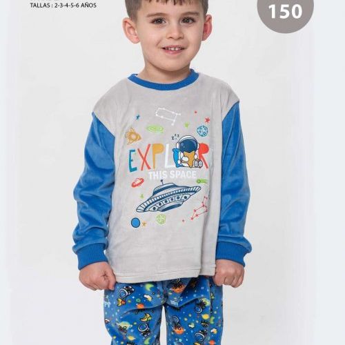 KN 150 PIJAMA  NIÑO  SPANDEX 2 a 6 AÑOS KINANIT