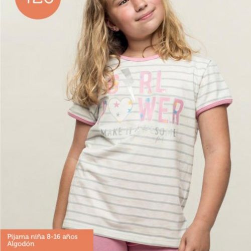 KN 426 PIJAMA NIÑA  VERANO 8 A 16  KINANIT