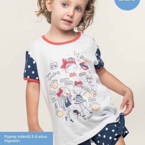 KN 223 PIJAMA NIÑA M/CORTA VERANO 2 A 6 KINANIT