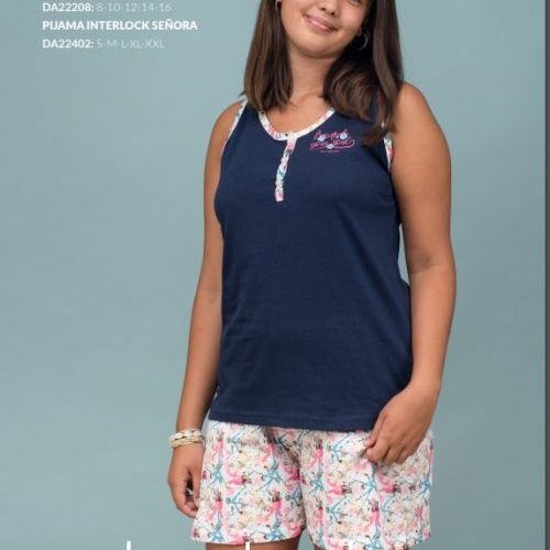 DA22402 PIJAMA SEÑORA VERANO DON ALGODON