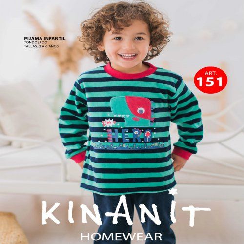 KN 151 PIJAMA  NIÑO TERCIOPELO 2 a 6 AÑOS KINANIT