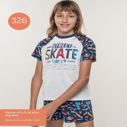 KN 326 PIJAMA NIÑO VERANO 8 A 16  KINANIT