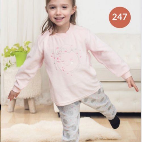 247 PIJAMA  NIÑA TERCIOPELO 2 a 6 AÑOS KINANIT