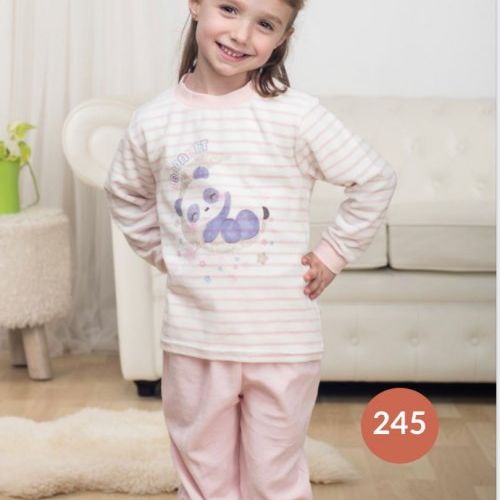 245 PIJAMA  NIÑA TERCIOPELO 2 a 6 AÑOS KINANIT