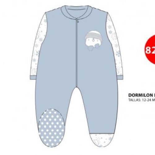 62640 PIJAMA DORMILON BEBE 12 A 24M NACARINA KINANITT