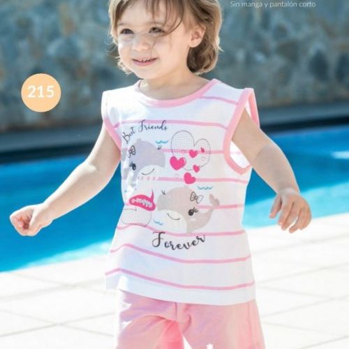 KN 215 PIJAMA NIÑA TIRANTES VERANO 2 A 6 KINANIT