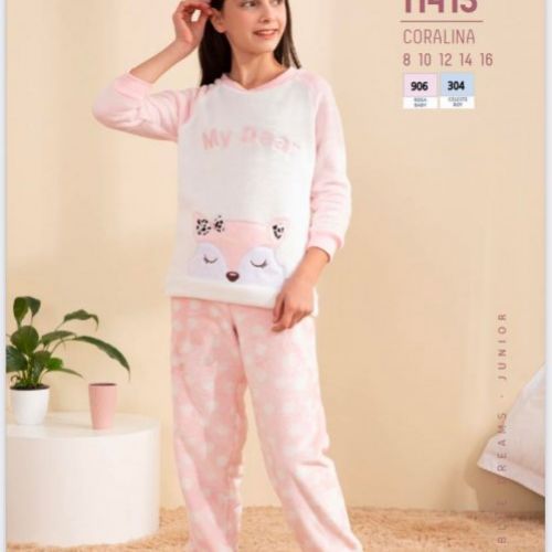 11413 PIJAMA NIÑA 8 A16 CORALINA BLUE DREAMS