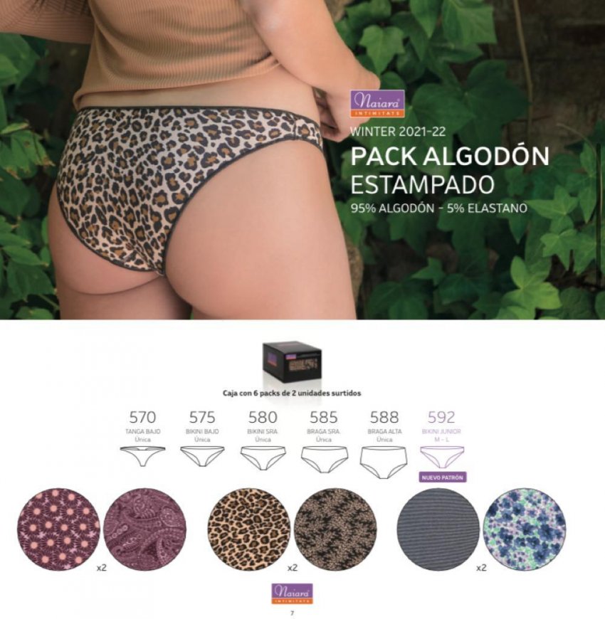 575 BIKINI  BAJO ALGODON FANTASIA NUEVA “PRECIO UNIT: 1.95€”  NAIARA